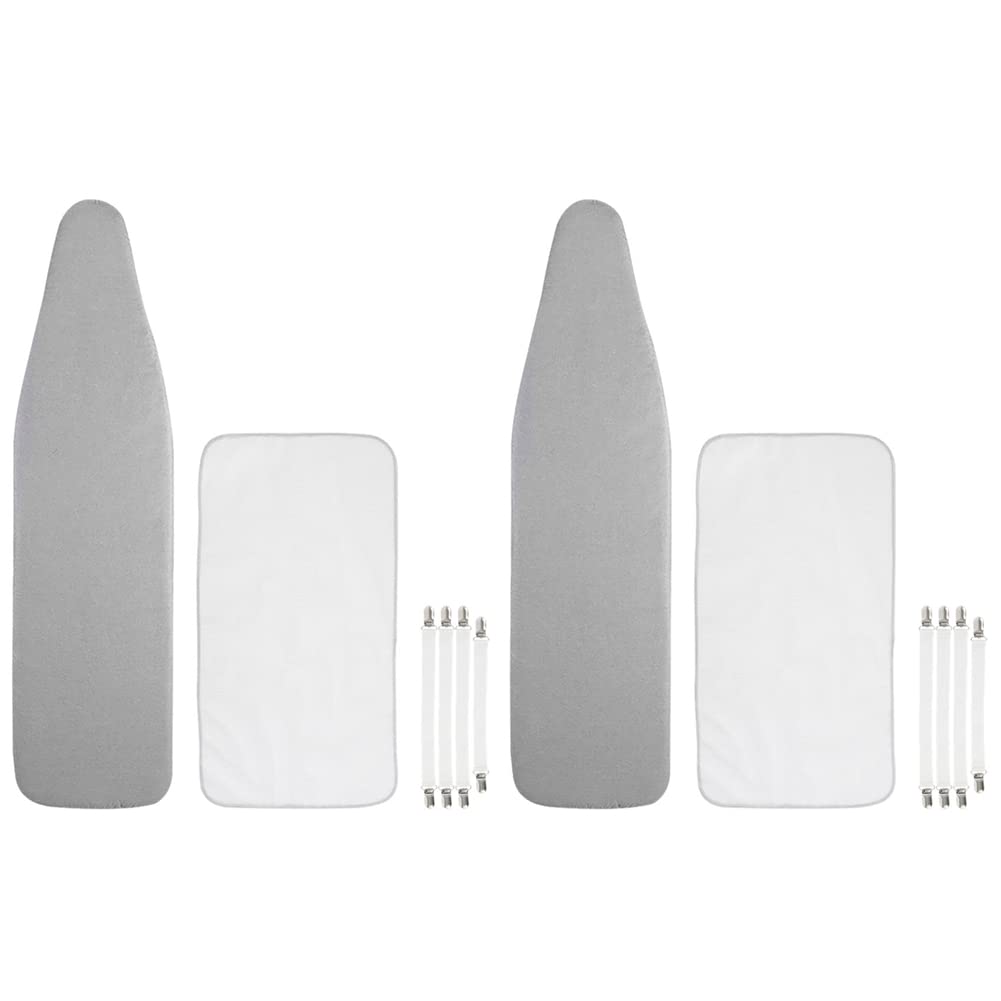 Hndhbfgrt 2X Reflective Ironing Board Cover Fits Large and Standard Boards Pads Resist Scorching and Elastic Edge Covers