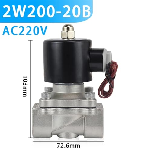 Commande de vanne 2W025-08B AC220V durable en inox 304