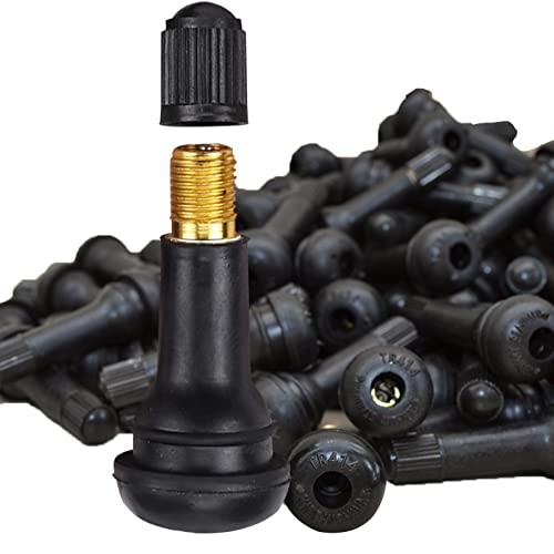 Válvula de Neumático, 20 Pcs de Goma de Válvula de Coche TR413, Válvula Goma Rueda, Neumático Snap in Tire Neumático de la Válvula del Neumático del Coche Motocicleta Reemplazo Universal Snap Cover