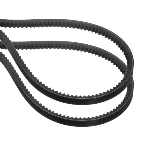 uxcell 2 Pcs BX110 EPDM V-Belt, Raw Edge Cogged Industrial Rubber V Belt 0.67" Width x 110" Inside Circumference