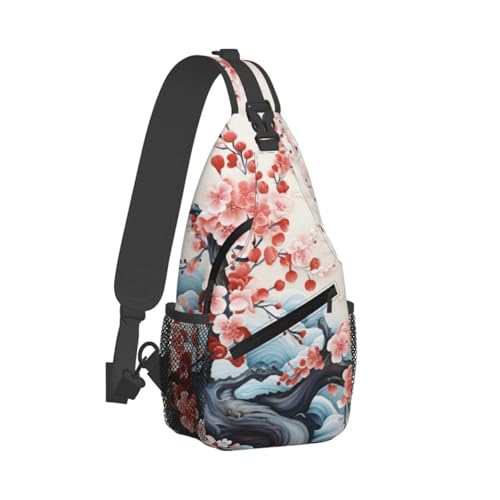 Bolso tipo bandolera con diseño artístico para senderismo miniatura 2