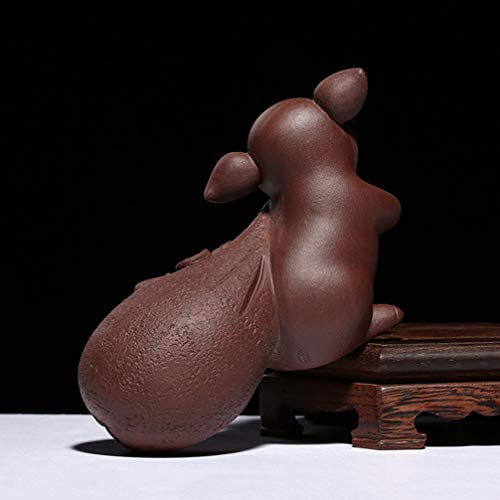 UPKOCH Zisha Tea Pet Lucky Piggy Shape Clay Tea Tray Acessórios para animais de estimação para bande
