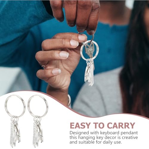 Amosfun Llavero Teclado Vintage De Metal Con DiseñO Creativo De RatóN Para InformáTicos Regalo Original Para Ingenieros Software Accesorio Decorativo Para Llaves Bolsas 2.56X1.18 Pulgadas - imagen 2