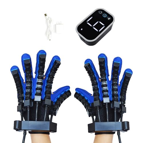 HZFAIGLL (Left & Right) Rehabilitation Robot Glove, Home Finger Training Stroke Hand Splint Finger Orthosis, for Cerebral Palsy Stroke Hemiplegia Patient