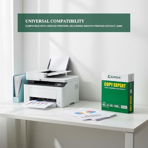 Comix Printer Paper | 8.5\"×11\" Paper | 20 lb | 3 Ream Case - 1500 Sheets | 92 Bright White | Copy Computer Paper for Office, School, and Home | Made in USA - Thumbnail 5
