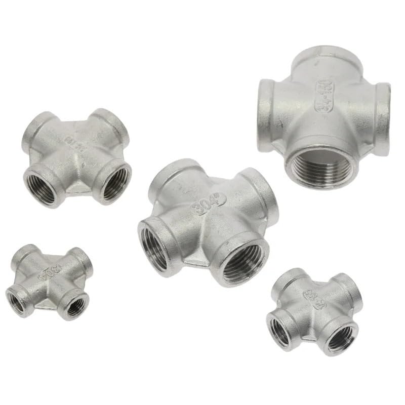 Raccordo for tubo femmina con filettatura BSP Connettore a croce uguale a 4 vie SS304