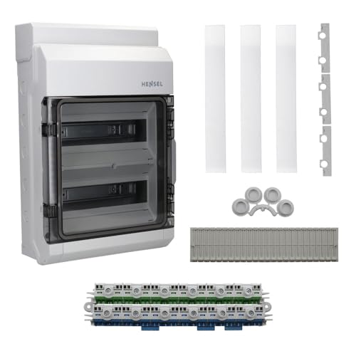 Hensel KV2524 2-reihig 24TE KV-Sicherungskasten Aufputz Automatengehäuse IP 54 grau