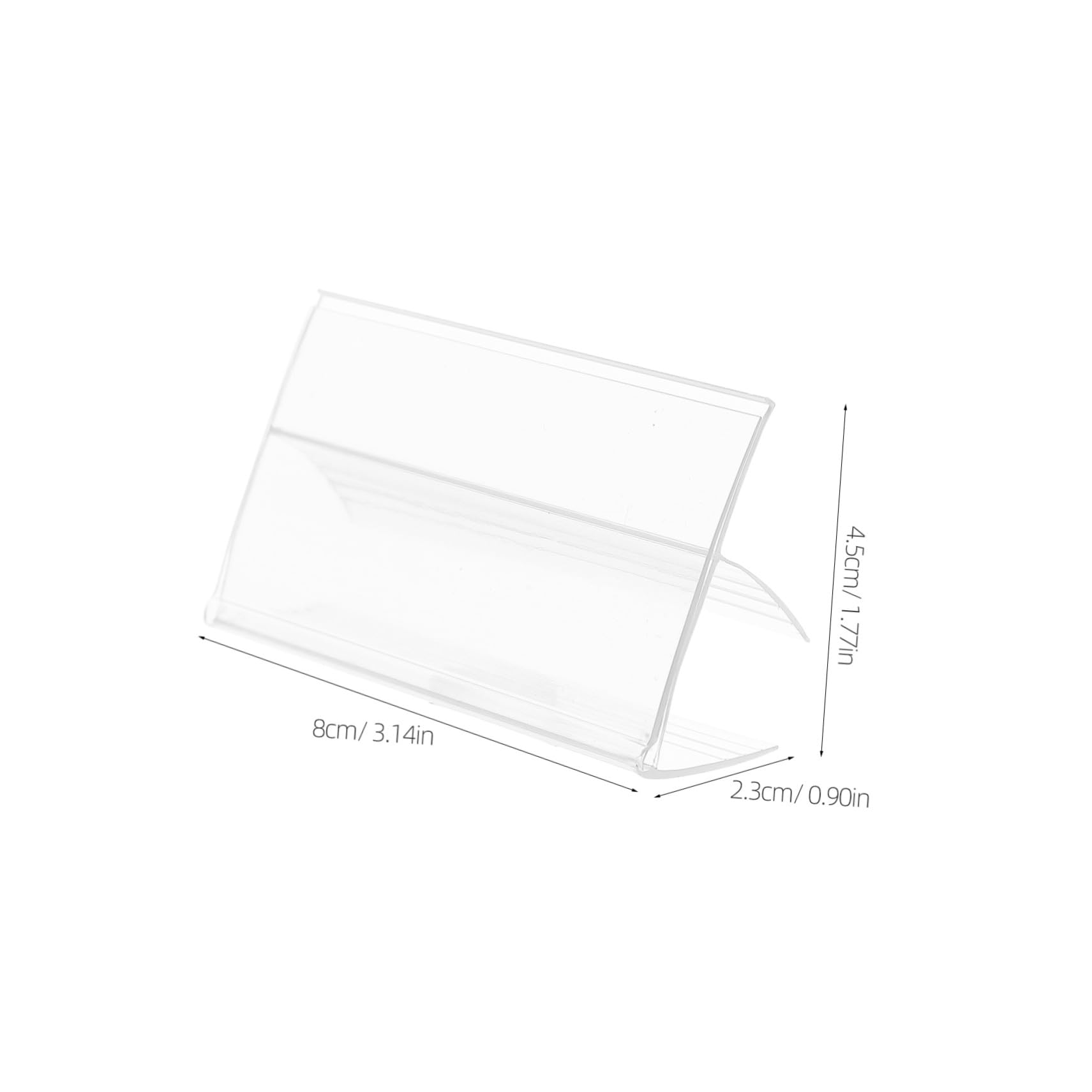 100 pièces Porte-étiquettes Transparent pour Étagère Support Plastique Réutilisable Clips Adaptables pour Affichage Prix Supermarché et Commerce de Détail