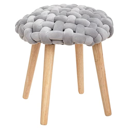 Atmosphera - Tabouret Tricot Gris