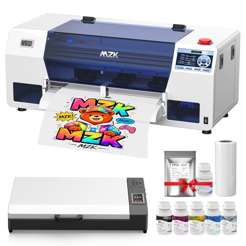 MZK A3 Industrial DTF Printer with i3200 Printhead &ndash; High-Speed Printing for T-Shirts & Custom Apparel, Smart Timed Cleaning, Ink Anti-Clog Design, 5" LED Touchscreen, Gift Ink 2 Years