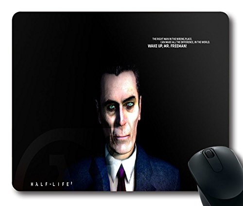 Custom PC game Mouse Pad with Half Life G Man Non-Slip Neoprene Rubber Standard Size 9 Inch(220mm) X 7 Inch(180mm) X 1/8(3mm) Desktop Mousepad Laptop Mousepads Comfortable Computer Mouse Mat