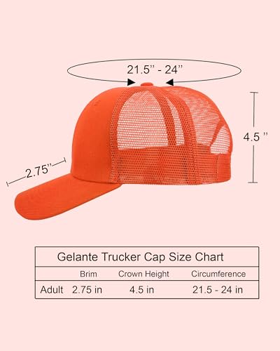 Image of Gelante Mesh Trucker Baseball Cap Snapback Hat Structured Front Panel