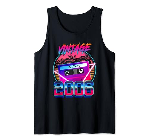 Vintage Cassette 2006 18 Years Old Retro 80s 18th Birthday Tank Top