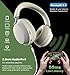 Hmusic MS04 Noise Cancelling Over Ear Headphones, 40dB Hybric ANC Headphones, 2 Mic ENC, 80H Long Battery Life, 3.5 Audio Wired/Bluetooth 5.3,Foldable w/Case,Sound Proof for Game/Travel/Work/Commute