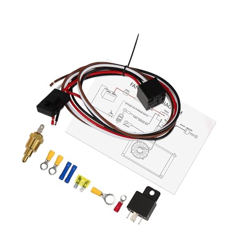 Kit relais de ventilateur électrique 40A pour radiateur automobile 185°F-175°F