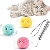 PUPPBUDD Katzenspielzeug Mit Katzenminze, 3-teiliges Interaktives Katzenball Elektrisch mit Gerausch, FüR Katze Zum Spielen