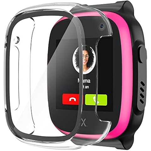 Kuaguozhe 1 Stück Hülle für XPLORA X5 Play Kids mit Displayschutz Gehäuse 360 Grad Rundum Schutzhülle Hard PC Panzerglas Hülle HD Ultradünne Kratzfest Case für XPLORA X5 Kinder Mädchen (Transparent) Cover