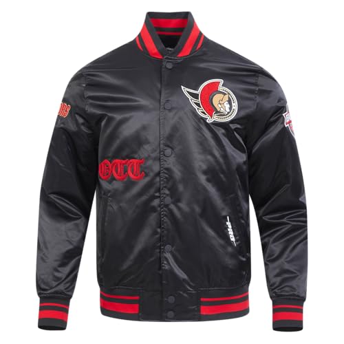 Image of Pro Standard Mens NHL Old English Satin Jacket