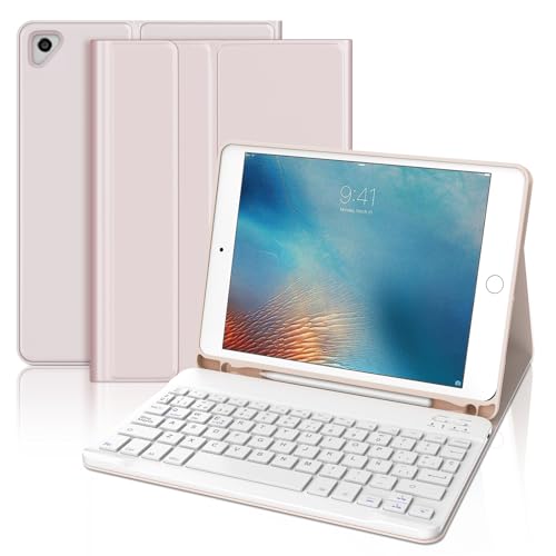Funda con Teclado para iPad 6a Generación 9.7', Teclado Bluetooth Desmontable con Funda y...
