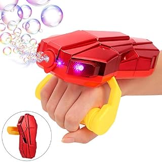 Auney Handheld Bubble Machine with Light, Automatic LED Bubble Blower Bubble Maker More