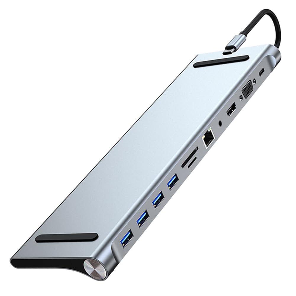 Stacja dokująca USB C 11 w 1 z 4K HDMI VGA Ethernet 100 W PD SD TF Audio USB 3.0 koncentratory