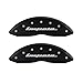 MGP Caliper Covers 14006SIMPMB Impala Matte Black Caliper Covers - Engraved Front & Rear44; Set of 4