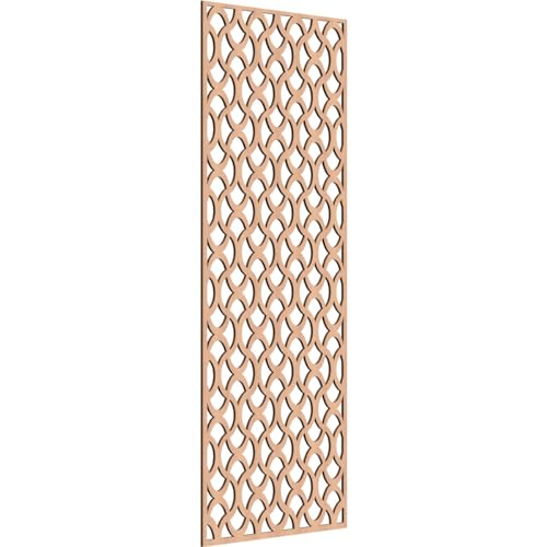 Image of Resort Decorative Pierced Fretwork Wood Wall Panels, 25 3 /8 inchW x 64 3 /8 inchH x 1 /4 inchT, Alder