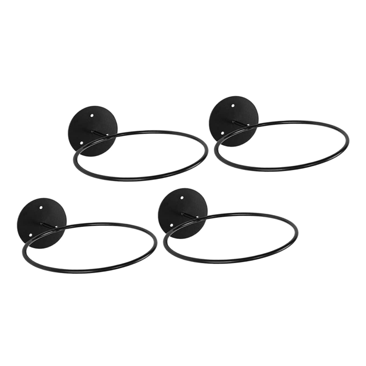 SUPVOX 4pcs Wall Mount Basketball Rack Durable Iron Holder for Football Volleyball and Sports Ball Display Space Saving Storage for Home and Retail Use