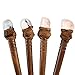 Natural Tumbled Healing Gemstone Crystal Wooden Hair Stick Handmade Gifts Boho Reiki by Smoky Quartz (Moonstone)