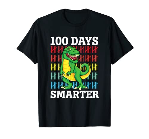 100 jours plus intelligents, dinosaure, 100 jours d'école T-Shirt