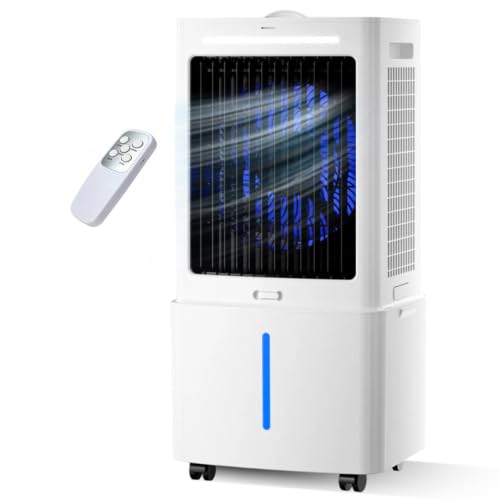 Climatizador Evaporativo Industrial-Doméstico 25L, Enfriador de Aire con Cobertura 25 metros cuadrados, Flujo de 10m, Temporizador 12h
