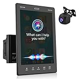 Double Din Car Stereo with Apple Carplay Android Auto Voice Control, Rimoody 9.5 Inch Vertical Touch...