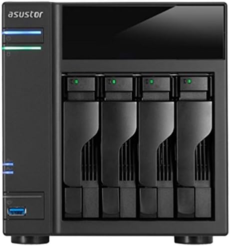 ASUSTOR ASUSTOR AS-5004T Intel Celeron 2.41GHz 1GB DDR3L 2GbE 2eSATA USB3.0 4-bay NAS Server / AS-5004T /