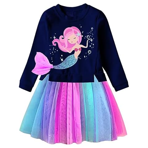 VIKITA Girls Dresses for Winter Long Sleeve Toddler Girls Clothes Party Tulle Dresses for Little Girls,LH2307 5T Cover