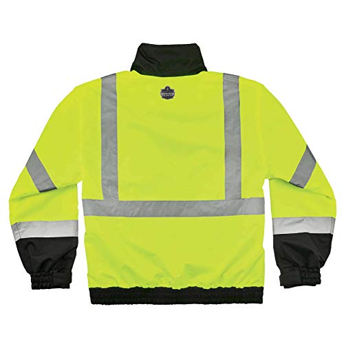 image for High Visibility Reflective Winter Bomber Jacket, Zip Out Fleece Liner,