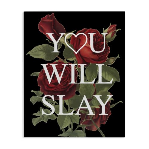 Stupell Industries 'You Will Slay Chic Red Roses Glam Phrase'| Canvas Art