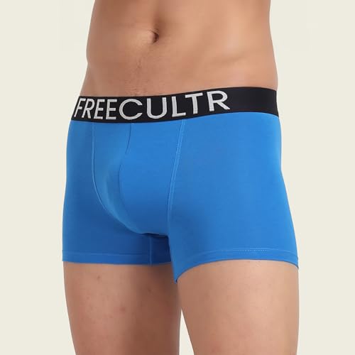 Image of Freecultr Organic Cotton Elastane Stretch Underwear for Men Breathable Comfortable Trunks Innerwear Sweat Absorbing Undergarments with Ultrasoft Waistband