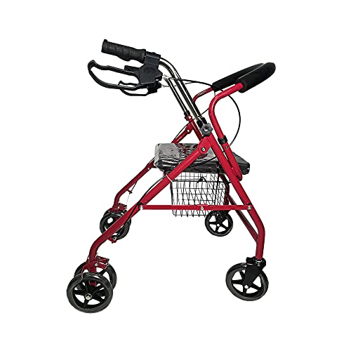 Andadera Ortopédica Con Asiento Roja Para Adulto