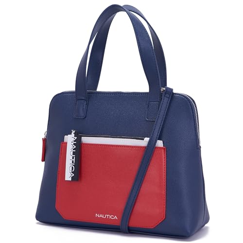 Image of Nautica Brand Printed Satchel Handbag For Women | Spacious Compartment with Zipper | Handbag For Women | Stylish Branded Stachel Bag For Women | Detachable & Adjustable Strap | Idle Size