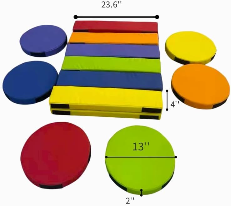 Colorful Foam Balance Beam for Kids, Multicolor，Indoor balance training equipment for children，gymnastics Sensory training，Foam Barrier Solitary Bridge