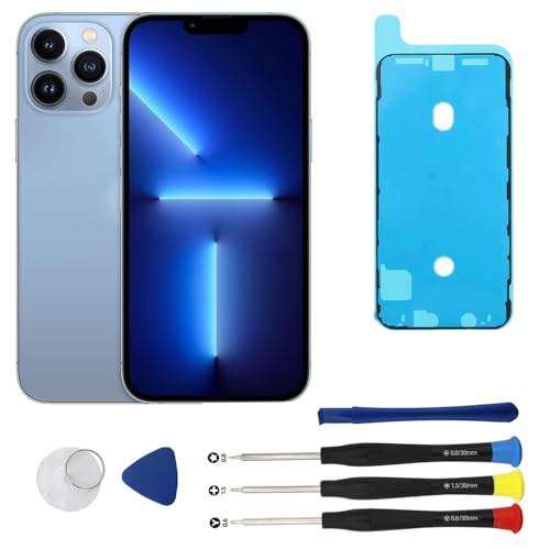 Back Glass Replacement Kit with Tools for iPhone 13 Pro Max Rear Cover Glass Repair Set Compatible with iPhone 13 Pro Max (Blue)