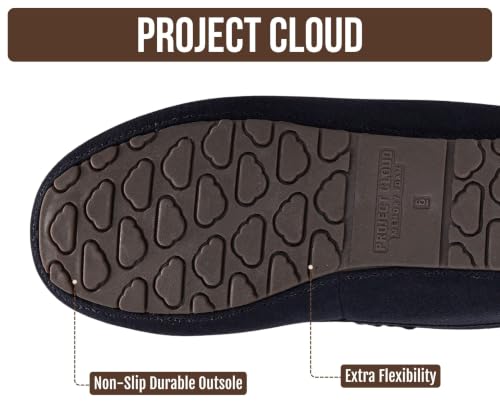 Image of Project Cloud 100% Genuine Leather Slippers for Women - Fur Lined Outdoor Slippers for Women Footwear with Memory Foam - Stylish Womens Moccasin (Cathi)