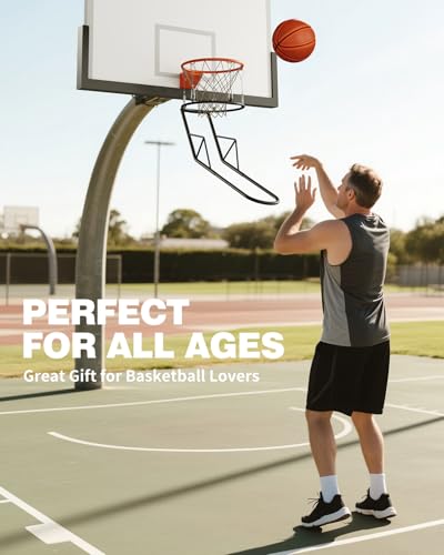 Basketball Return Attachment, Sturdy Metal Basketball Hoop Rebounder Attachment for Outdoor and Indoor Use, Basketball Hoop Accessories Ball Return, Great for Solo Play and Practice(BA01) - Thumbnail 4