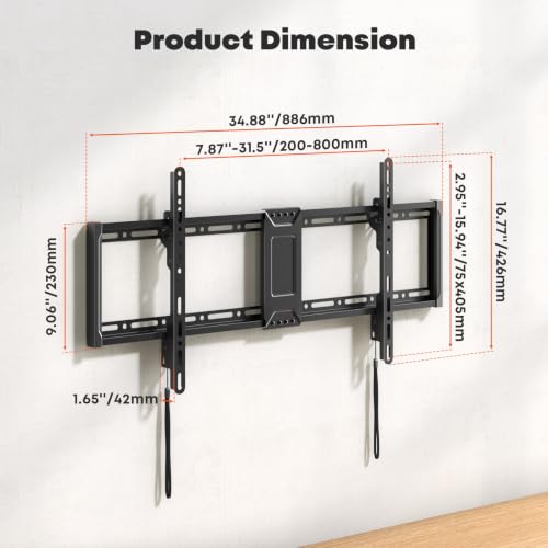Putorsen Ultra Slim 1.65" Low Profile TV Wall Mount for 43-100" TVs - image 7