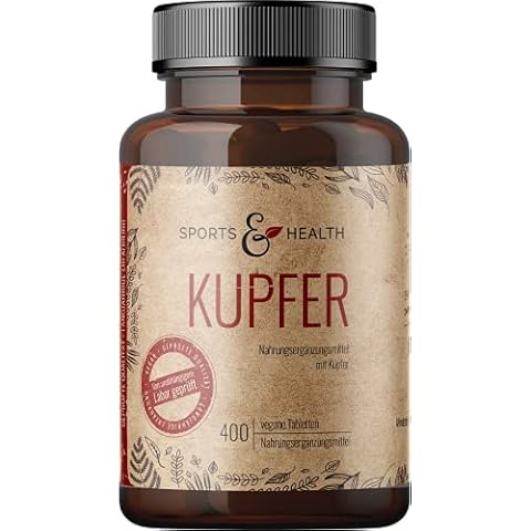 Kupfer Tabletten - 400 Tabletten - Kupfer 2mg Pro Tagesdosierung - Vegan - Kupfer Aus 3 Verbindungen - Kupferbisglycinat Kupfercitrat Kupfergluconat - In Deutschland Geprüft Cover