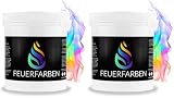 Feuerfarben Pulver 250g für buntes Feuer Kamin und Lagerfeuer (Packung mit 2)