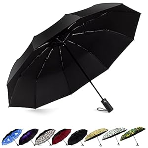Wylhxyqq Folding Travel Umbrella – Compact, Lightweight, Automatic, Sturdy and Portable, UV Resistant, Automatic Open…
