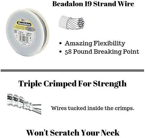 Hidden Hollow Beads Women’s SUPER SLIM Beaded Lanyards for ID Badges Cards Teacher Cruise Keys Keychain Cell Phone 34” - Image 6