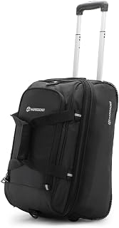 HARISSONS D-Lite Expandable 49 Litre Travel Trolley Duffel Bag for Men & Women | 2 Wheel Cabin Luggage with Water Resistan... Price In India