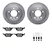 Dynamic Friction Company Rear Brake Rotors with 5000 Euro Ceramic Brake Pads includes Hardware 6612-31169